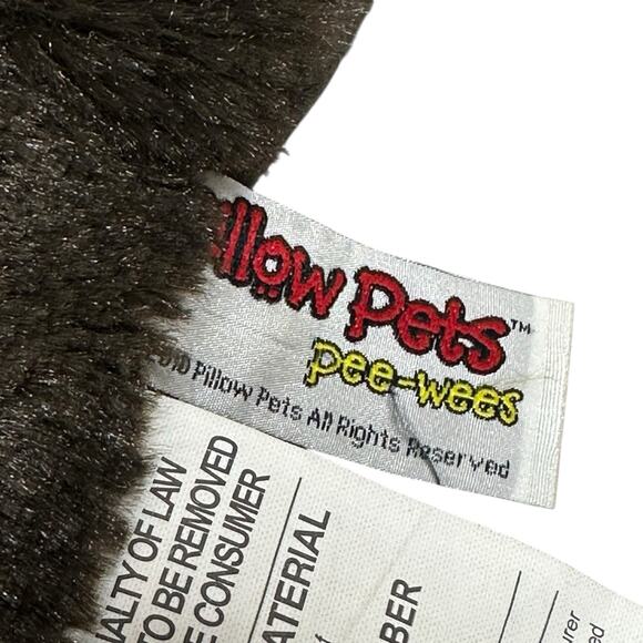 Pillow Pets Pee Wees 11 inch Chocolate Moose Brown Plush Stuffed Animal Toy Soft - Picture 6 of 8